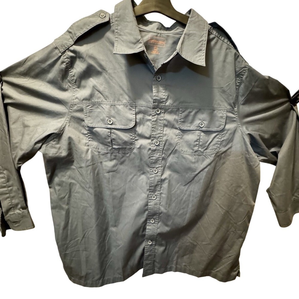 Boulder Creek Trading Co 2XL BIG Shirt Navy Blue‎ Long Sleeves Button-up